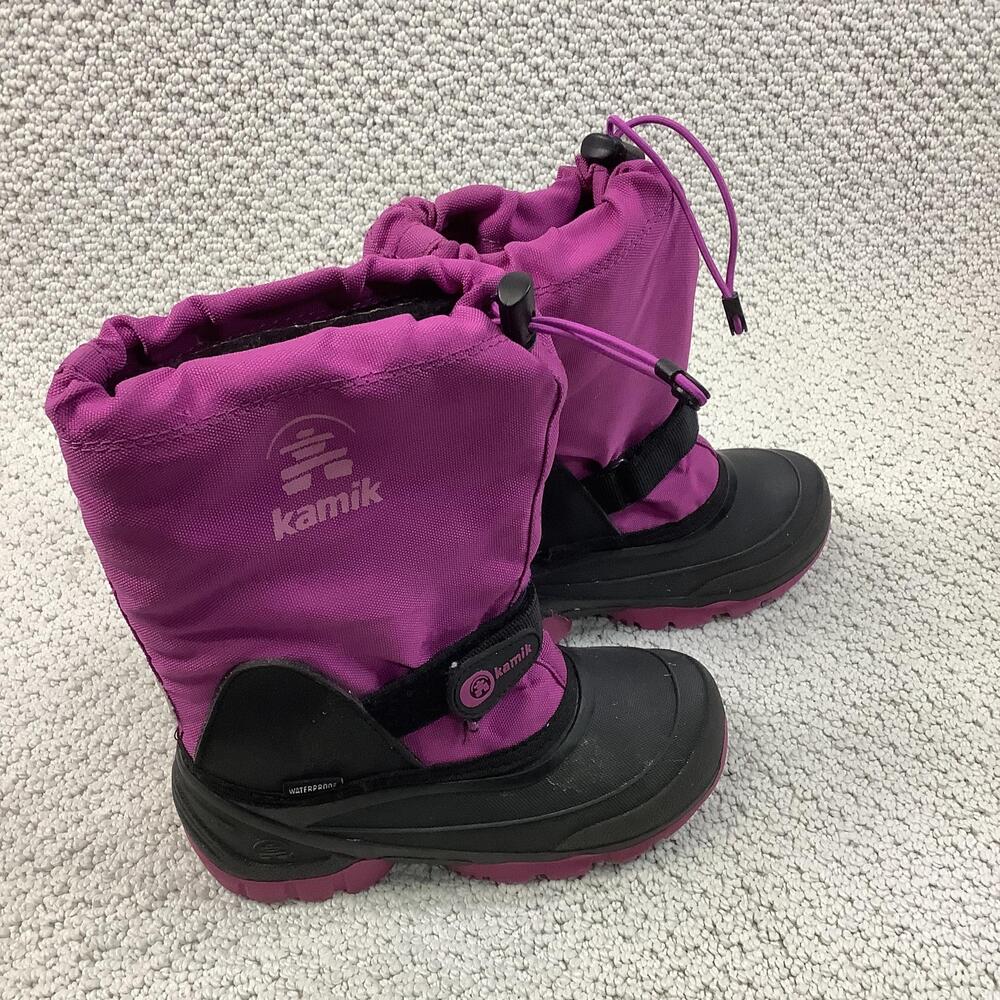 Kamik Snow Boots Youth Size 1 Purple Waterproof Insulated Winter 14083-VIO
